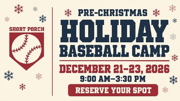 Pre-Christmas Holiday Baseball Camp — December 21–23, 2026