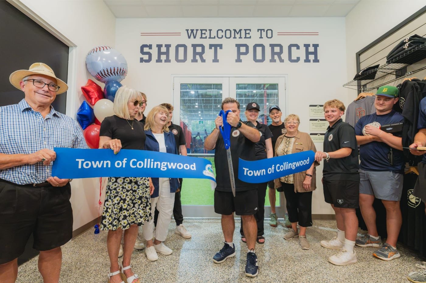 Ribbon-cutting ceremony at Short Porch Baseball's Grand Opening Celebration, Collingwood